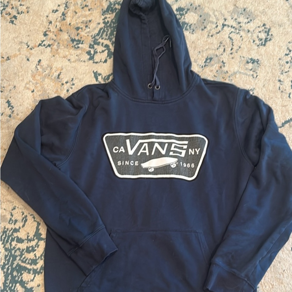 Vans Dark Blue Logo Hoodie for Men